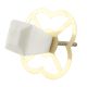 White Stone Square Dresser Knobs